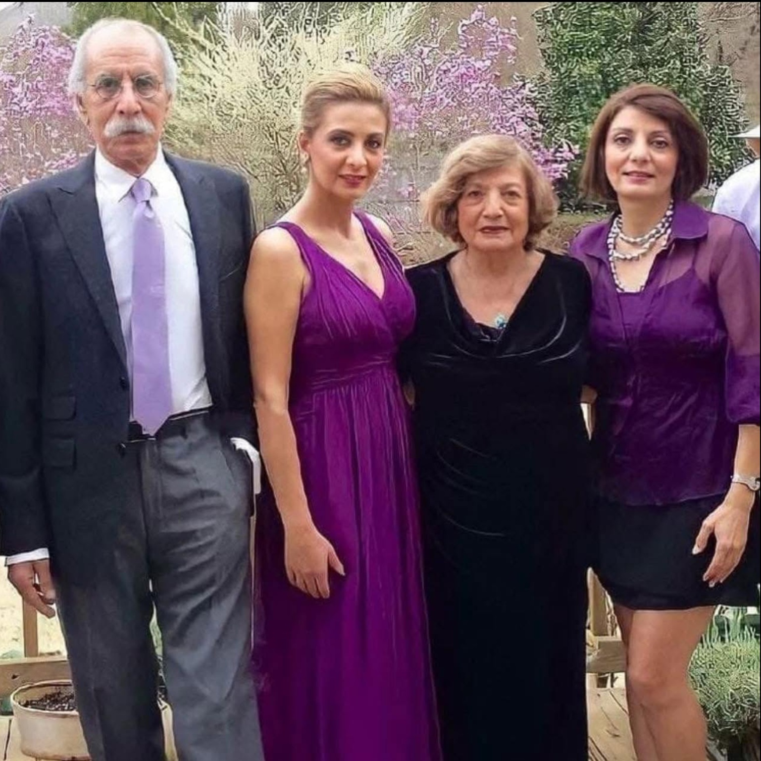 Nozar Azadi with Sabrina Azadi, Parvin Dowlatshahi and Dr Parastoo Azadi